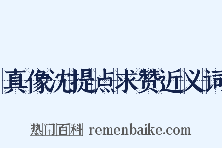 真像沈提点求赞近义词是什么意思的图片